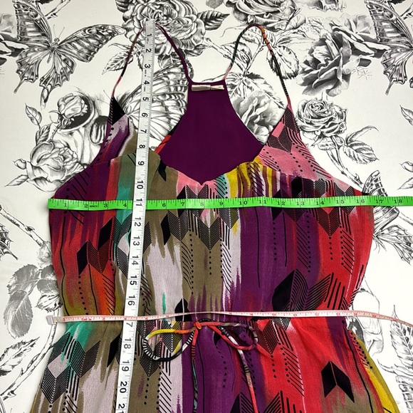 Roxy Double Layer Multicolor Racerback Summer Dress Sz M - Picture 12 of 14